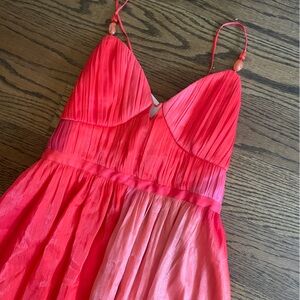 French Connection Darryl Hallie Crinkle Maxi Dress